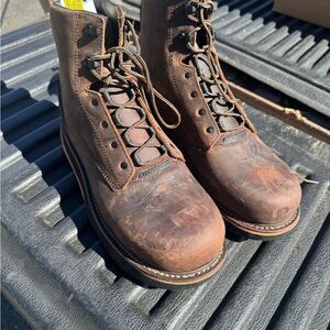 Rugged Men's Leather Lace-Up Boots